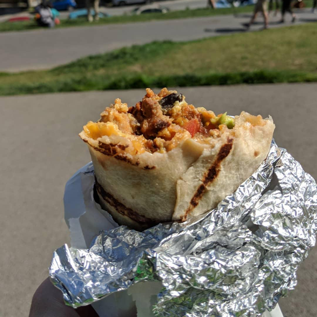 Bean Bag Cafe Breakfast Burrito