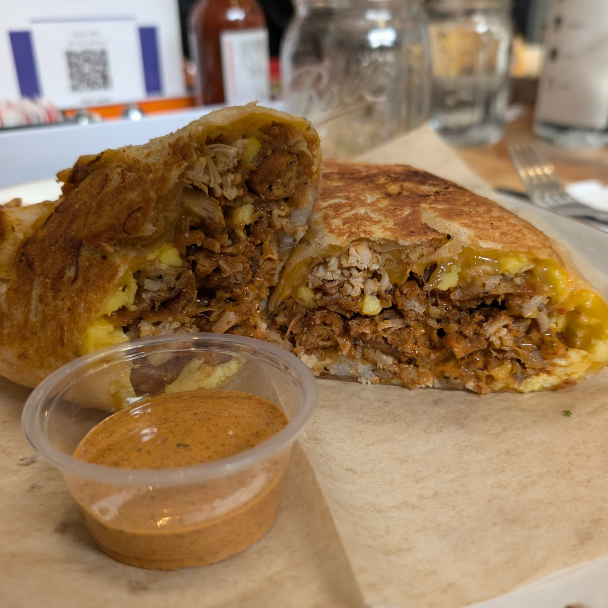 Cracked & Battered Memphis Breakfast Burrito